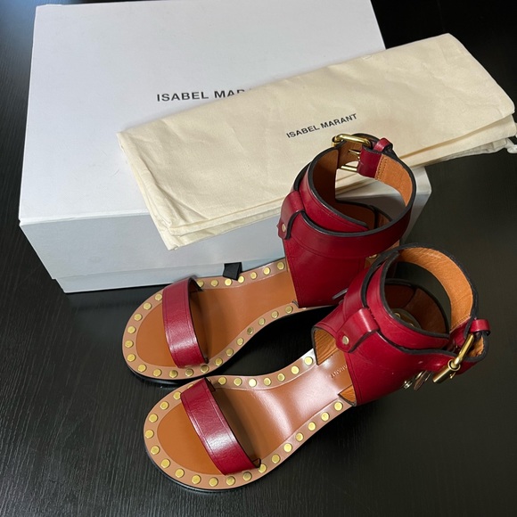 Isabel Marant Leather Jaeryn Sandal Boots - Picture 3 of 16